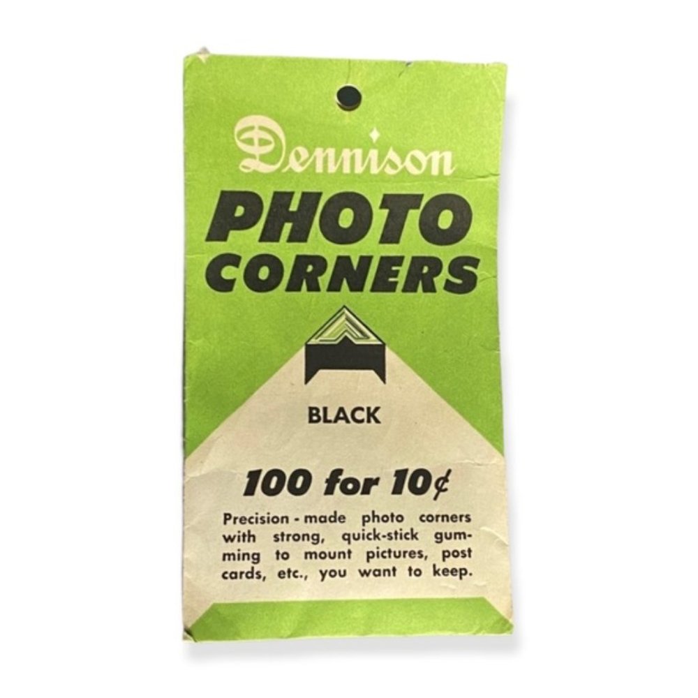 Vintage 1950’s Dennison Gummed Photo Corners Pack of 100